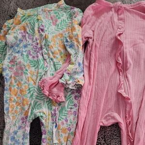 Little me girl sleepers size 6-9 months